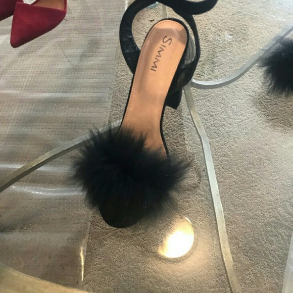 Fur Sandal Heels - Picture 3 of 3